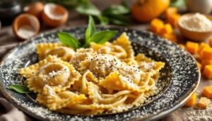 Ravioli di zucca al burro e salvia: ripieno cremoso e sfoglia sottile